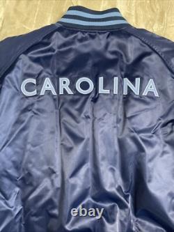 Veste bomber en satin vintage des années 90 Nike North Carolina UNC Tar Heels Taille XXL pour homme