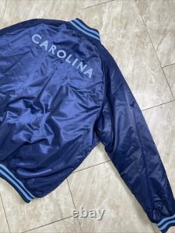 Veste bomber en satin vintage des années 90 Nike North Carolina UNC Tar Heels Taille XXL pour homme