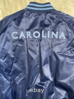 Veste bomber en satin vintage des années 90 Nike North Carolina UNC Tar Heels Taille XXL pour homme