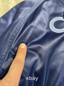 Veste bomber en satin vintage des années 90 Nike North Carolina UNC Tar Heels Taille XXL pour homme