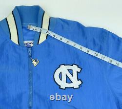 Veste bomber vintage en nylon de taille large pour hommes UNC Tarheels de départ de départ NCAA