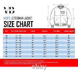 Veste de l'équipe Varsity UNC North Carolina Tar Heels avec manches en cuir