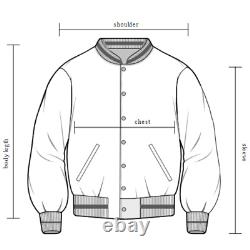 Veste de l'équipe Varsity UNC North Carolina Tar Heels avec manches en cuir