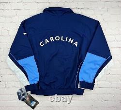 Veste de piste zippée intégrale vintage des années 1990 de Nike North Carolina Tar Heels pour hommes de taille moyenne