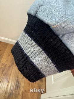 Veste en cuir vintage G-III des Tarheels de Caroline du Nord XXL