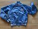 Veste En Satin Vintage Chalk Line Unc Tar Heels S