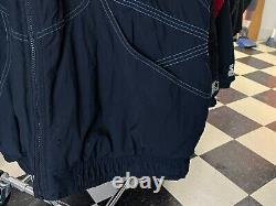 Veste manteau vintage de départ de l'université de Caroline du Nord Tar Heels pour hommes, taille large des années 90.