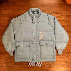 Veste pour hommes Vtg North Carolina Tar Heels Chalk Line UNC Puffer Ski Coat USA Zip L
