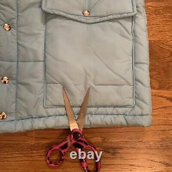 Veste pour hommes Vtg North Carolina Tar Heels Chalk Line UNC Puffer Ski Coat USA Zip L