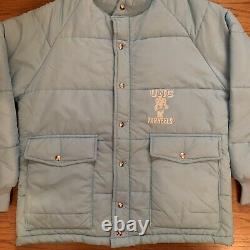 Veste pour hommes Vtg North Carolina Tar Heels Chalk Line UNC Puffer Ski Coat USA Zip L