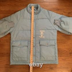 Veste pour hommes Vtg North Carolina Tar Heels Chalk Line UNC Puffer Ski Coat USA Zip L