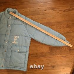 Veste pour hommes Vtg North Carolina Tar Heels Chalk Line UNC Puffer Ski Coat USA Zip L
