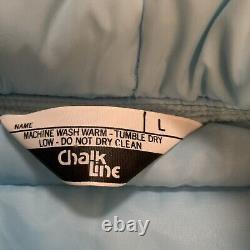 Veste pour hommes Vtg North Carolina Tar Heels Chalk Line UNC Puffer Ski Coat USA Zip L