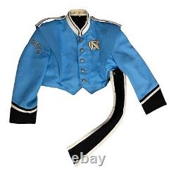 Veste uniforme de la fanfare des Tar Heels de l'UNC VTG RARE objet de collection DÉFAUTS