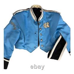 Veste uniforme de la fanfare des Tar Heels de l'UNC VTG RARE objet de collection DÉFAUTS