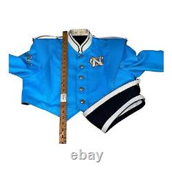 Veste uniforme de la fanfare des Tar Heels de l'UNC VTG RARE objet de collection DÉFAUTS