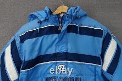 Veste vintage des années 90 NORTH CAROLINA Tar Heels PULLOVER JACKET COAT STARTER L UNC Bleu