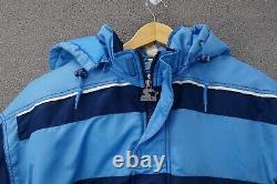 Veste vintage des années 90 NORTH CAROLINA Tar Heels PULLOVER JACKET COAT STARTER L UNC Bleu