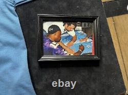 Vince Carter signé avec COA UNC Tar Heels pull-over d'échauffement avec photo rare