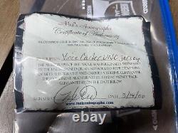 Vince Carter signé avec COA UNC Tar Heels pull-over d'échauffement avec photo rare