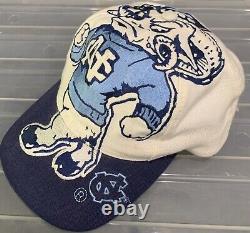 Vintage 90s Unc North Carolina Tar Talons Le Jeu Big Logo Snapback Hat Cap Ncaa
