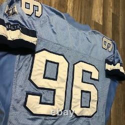 Vintage Game Used Nike North Carolina Tar Heels Unc #96 Football Jersey Taille 54