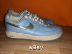 Vintage Nike Air Force 1 Unc Tarheels Bleu Michael Jordan Shoes Taille 8 Sj17j15
