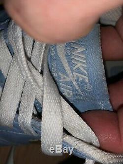 Vintage Nike Air Force 1 Unc Tarheels Bleu Michael Jordan Shoes Taille 8 Sj17j15