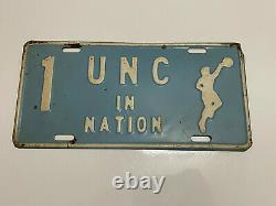 Vintage Rare Unc Tar Heels 1957 Ncaa Basketball National Champs Plaque D’immatriculation