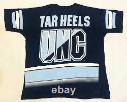 Vintage Salem Ncaa Unc Tar Talons All Over Imprimer T-shirt Navy Blue XL Tee USA