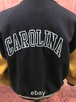 Vintage Unc University North Carolina Tar Heels Letterman Veste Delong Mens XL
