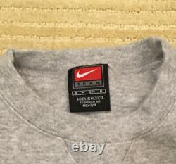 Vintage Y2k Nike Unc Carolina Tar Talons Gris Sweatshirt Small