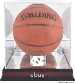 Vitrine de basketball UNC Tar Heels finition antique avec dos en miroir