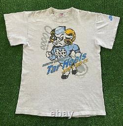 Vtg 80s 90s Nike Unc North Carolina Tar Talons T-shirt USA Rare Jordan Gray Tag
