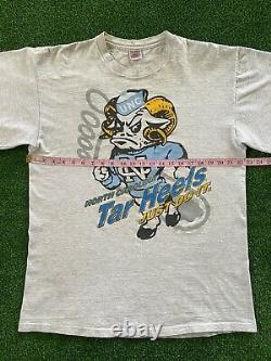 Vtg 80s 90s Nike Unc North Carolina Tar Talons T-shirt USA Rare Jordan Gray Tag