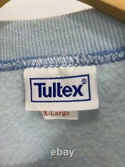 Vtg 80s Unc Tar Heels Rameses Big Graphic Soft Tultex Raglan Sweatshirt XL Etats-unis