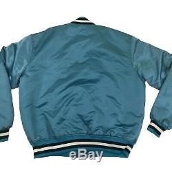 Vtg 80s Unc Tarheels Caroline Du Nord Jordan Starter Blue Hommes Satin Jacket USA XL