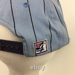 Vtg 90s Caroline Du Nord Tar Heels Cap Pin Stripe Unc Snapback Game Basketball Hat