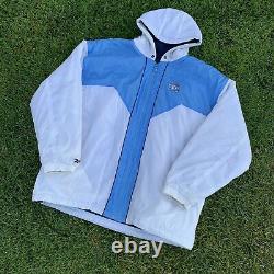 Vtg 90s Reebok Caroline Du Nord Unc Tar Heels Puffer Reversible Jacket XL Jordanie