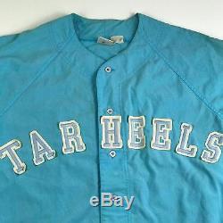 Vtg Années 90 Rare Nike Gray Talons Taroudés Unc Chemise Jersey Baseball Homme Bleu